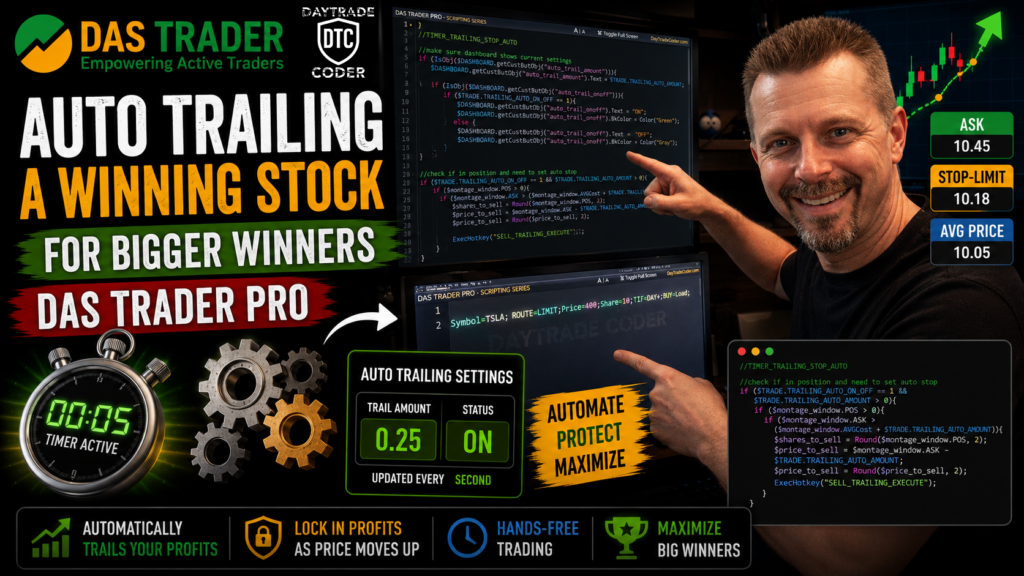 Auto Trailing a Winning Stock For Bigger Winners - DAS Trader Pro